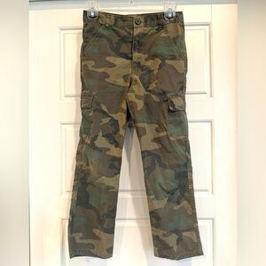Youth TROOPER Camo Cargo Pants - Green Woodland